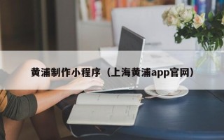 武汉黄浦制作小程序（上海黄浦app官网）